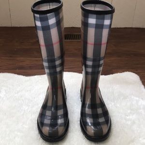 Burberry house check rain-boots